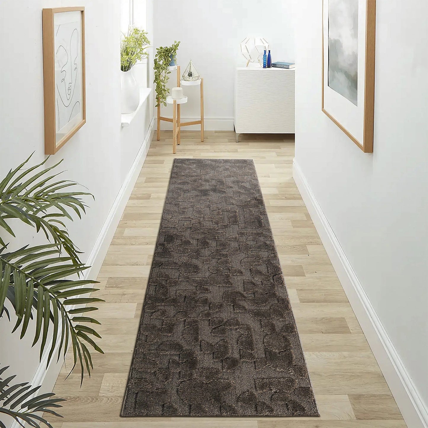 Step Brown High-Low Area Rug