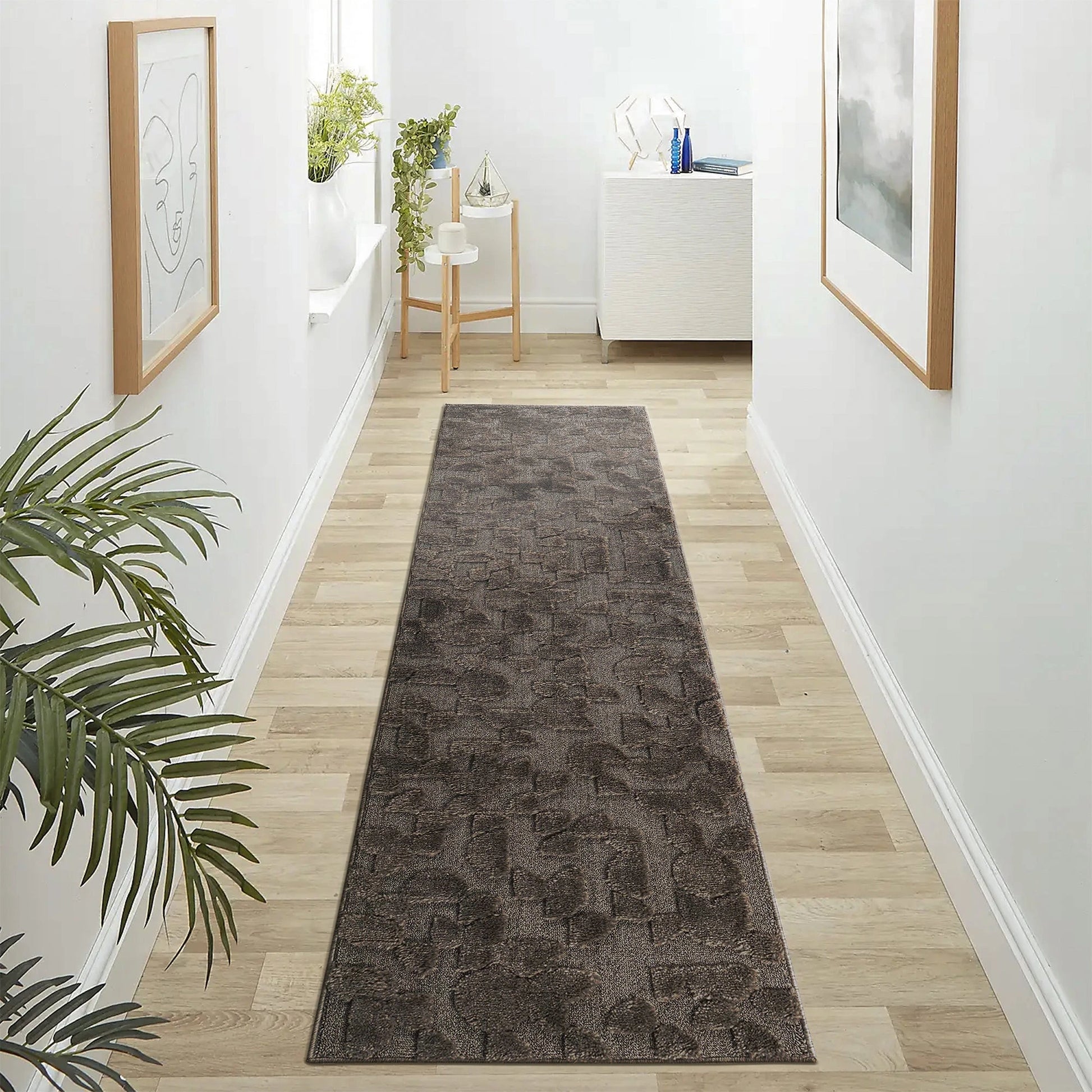 Step Brown High-Low Area Rug