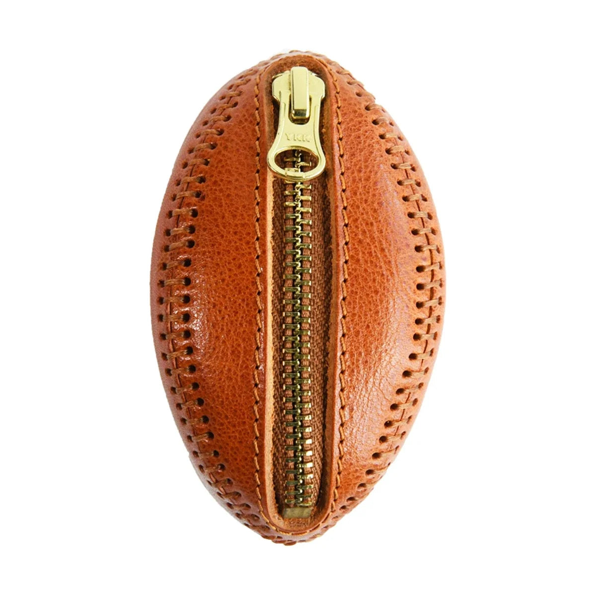 Clean front view of the top-grain leather rugby pouch