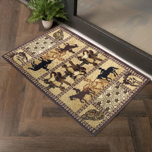 Tribes Beige Southwest Area Rug — YLS4009