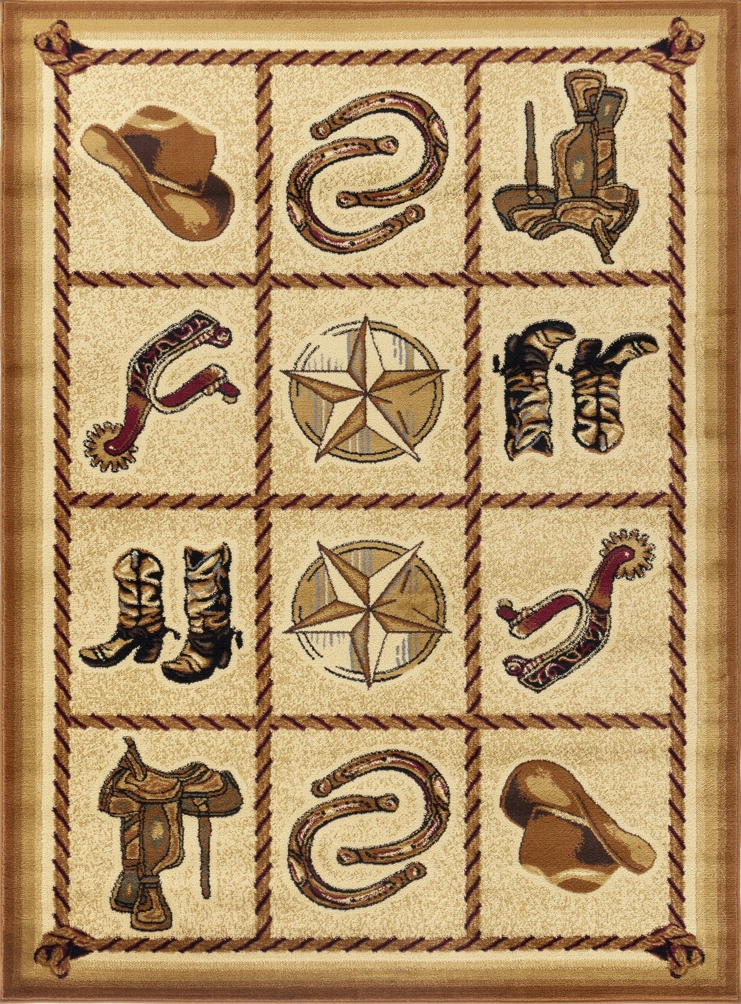 Tribes Beige Southwest Area Rug — YLS4010