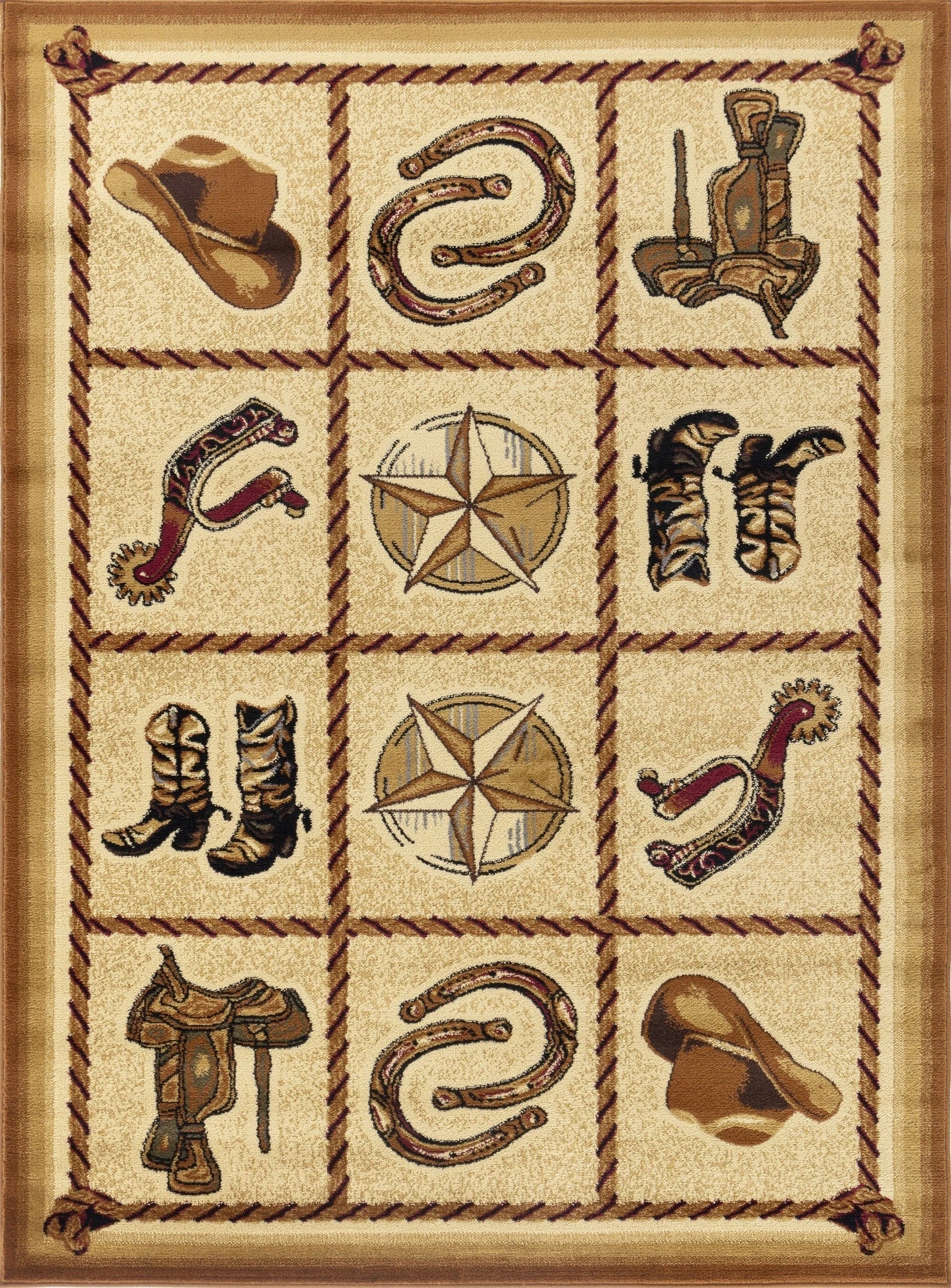 Tribes Beige Southwest Area Rug — YLS4010