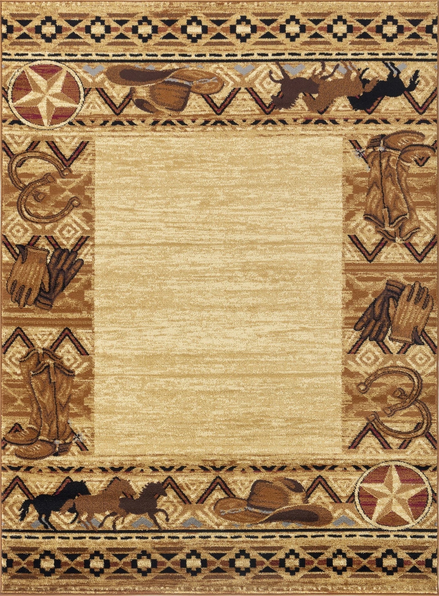 Tribes Beige Southwest Area Rug — YLS4011