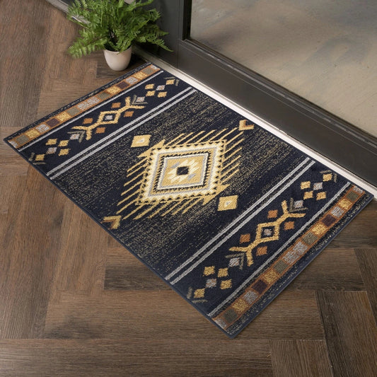 Tribes Black Southwest Area Rug — YLS4001