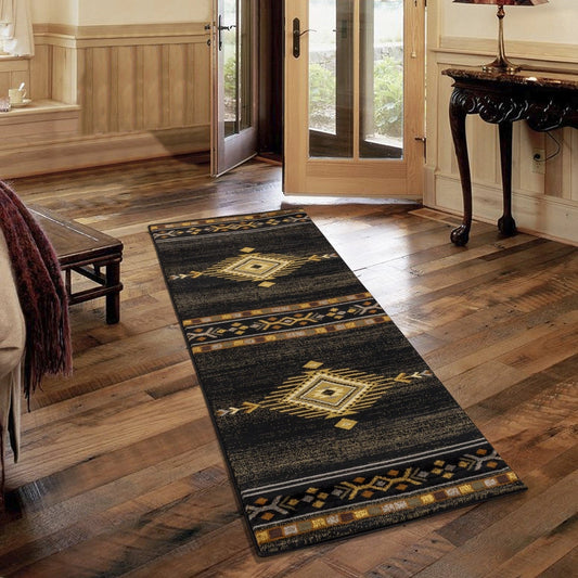 Tribes Black Southwest Area Rug — YLS4001