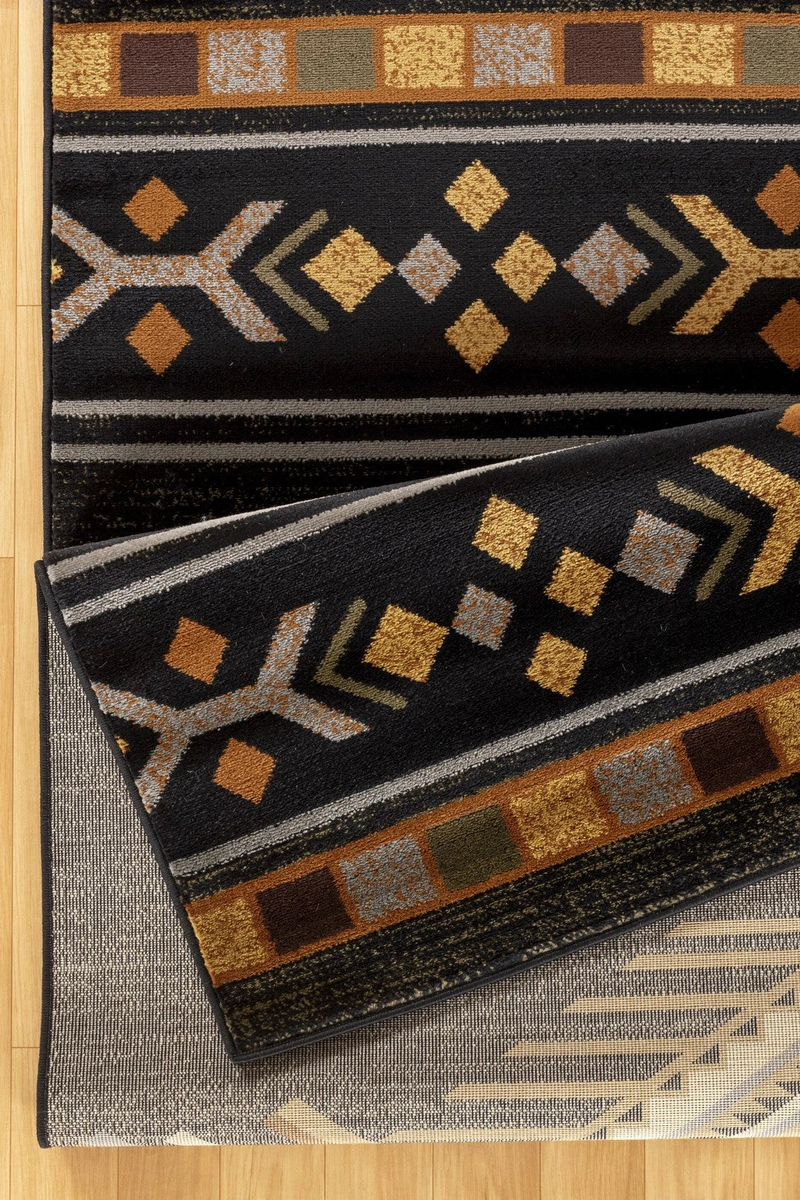 Tribes Black Southwest Area Rug — YLS4001