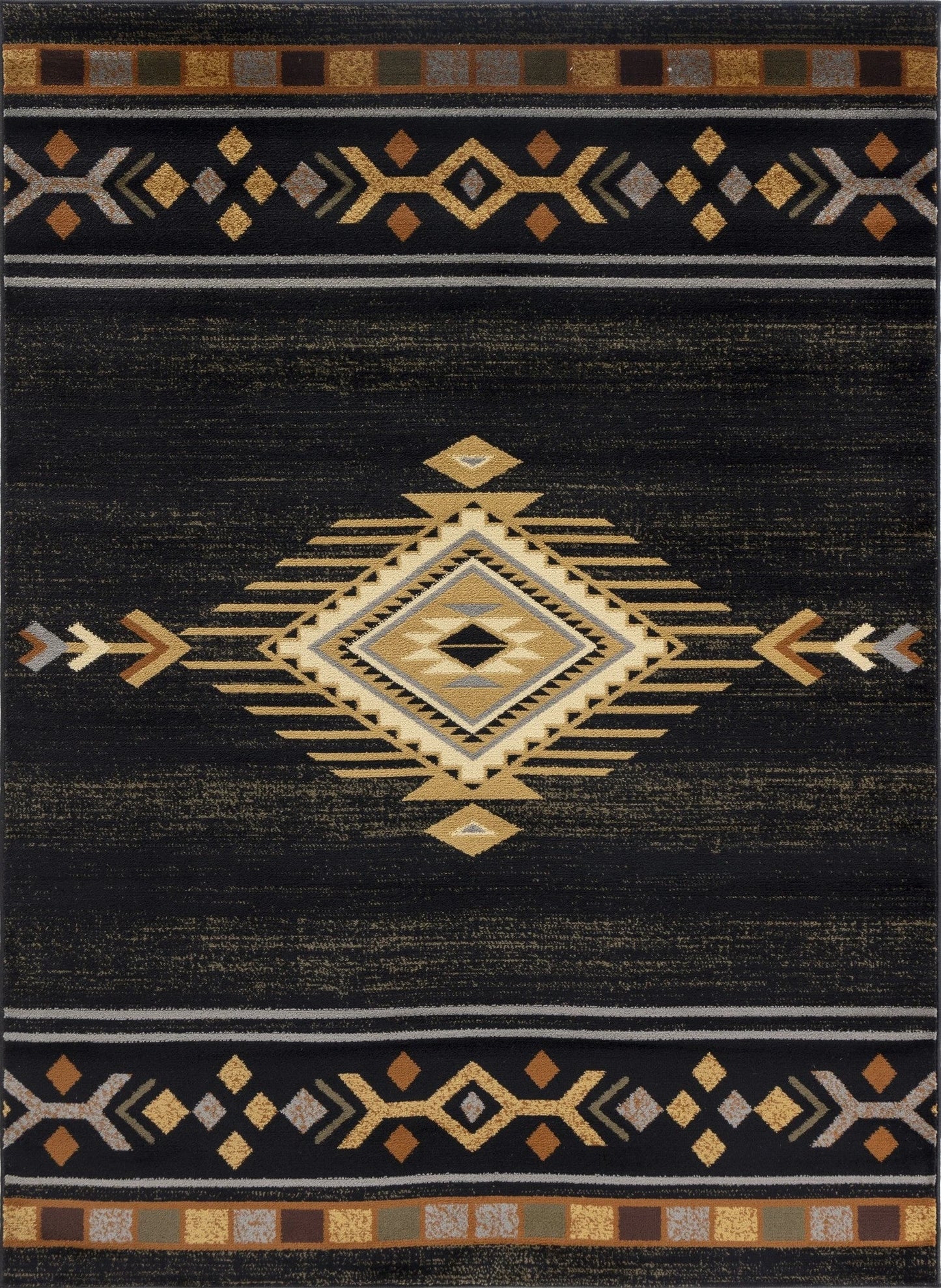Tribes Black Southwest Area Rug — YLS4001