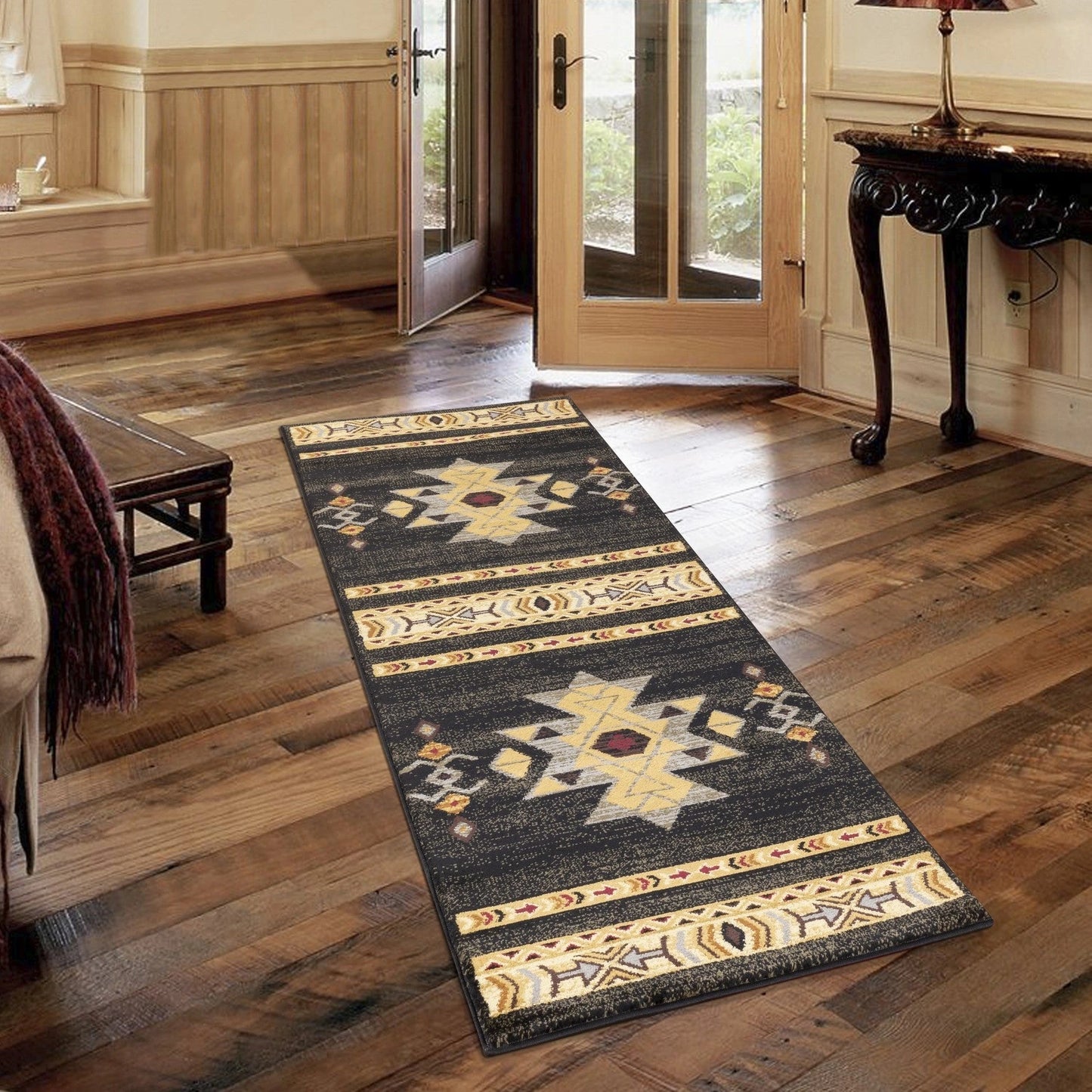 Tribes Black Southwest Area Rug — YLS4004