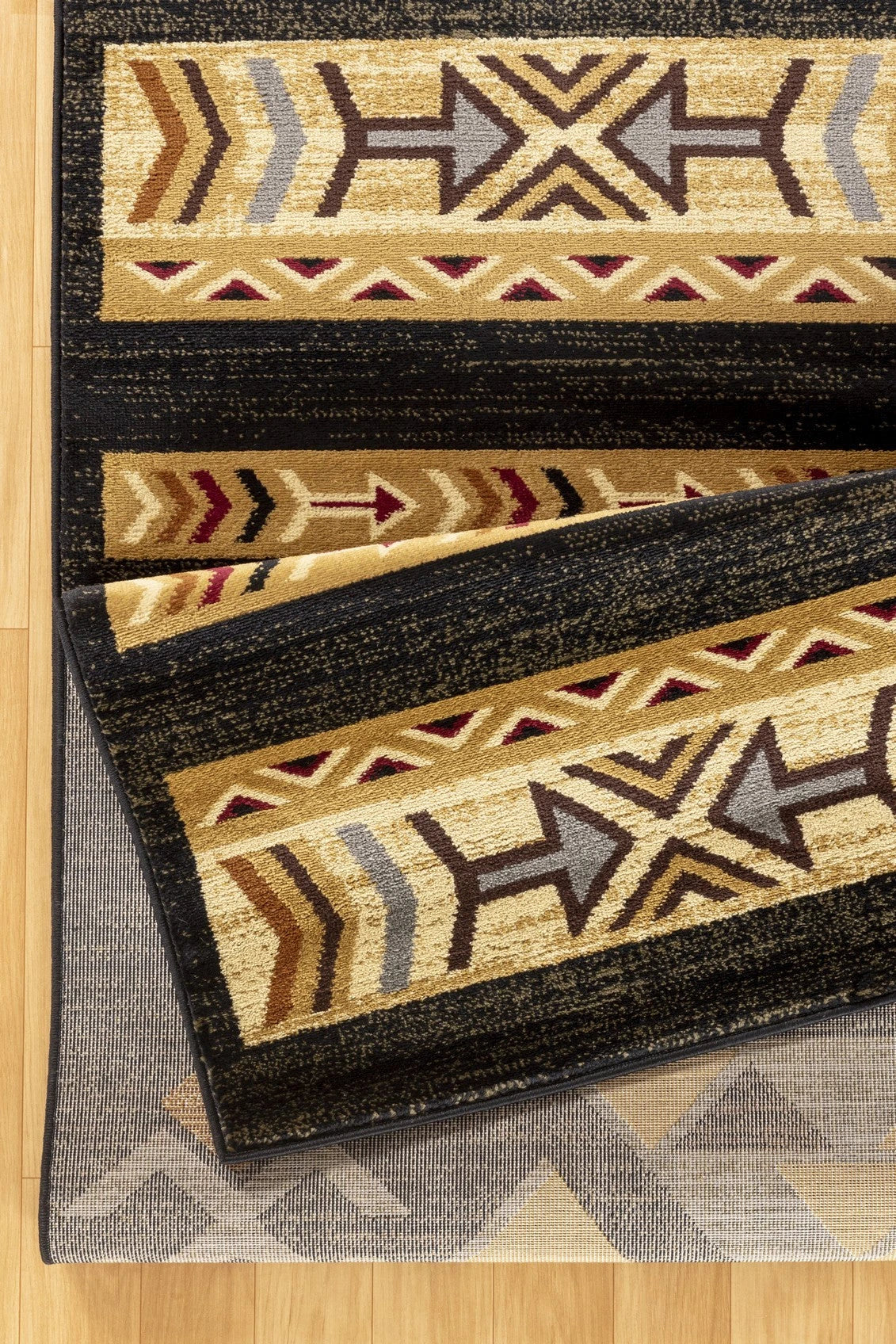 Tribes Black Southwest Area Rug — YLS4004