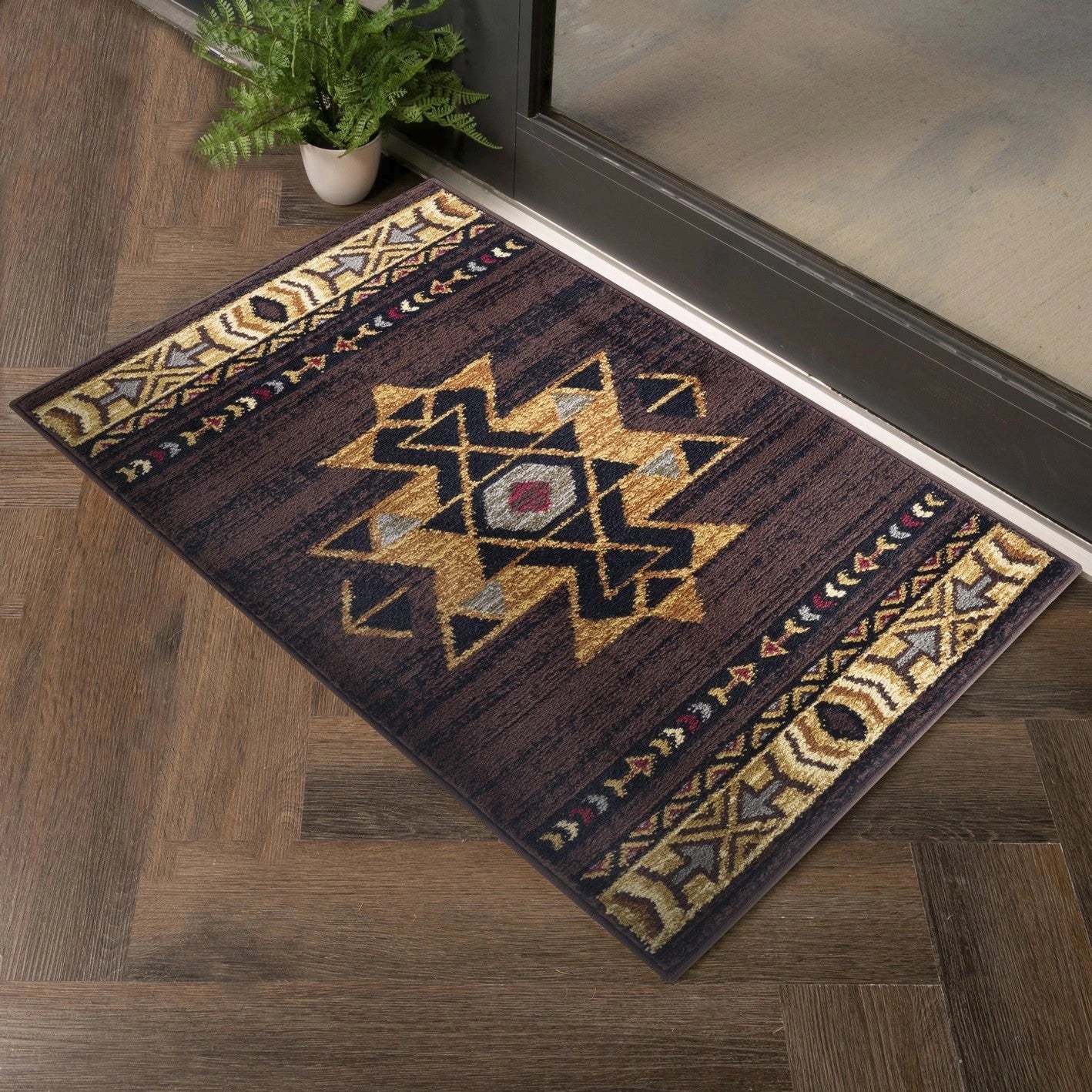 Tribes Brown Southwest Area Rug — YLS4005