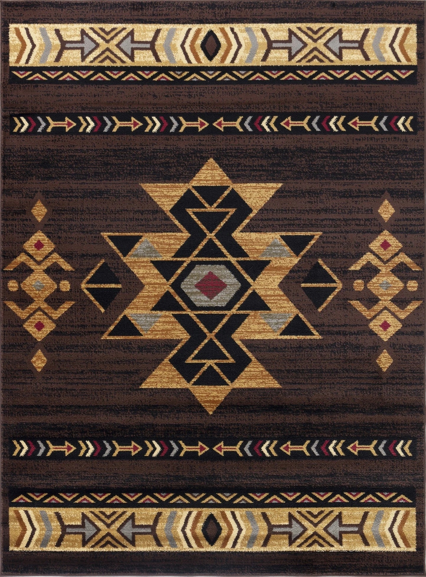 Tribes Brown Southwest Area Rug — YLS4005