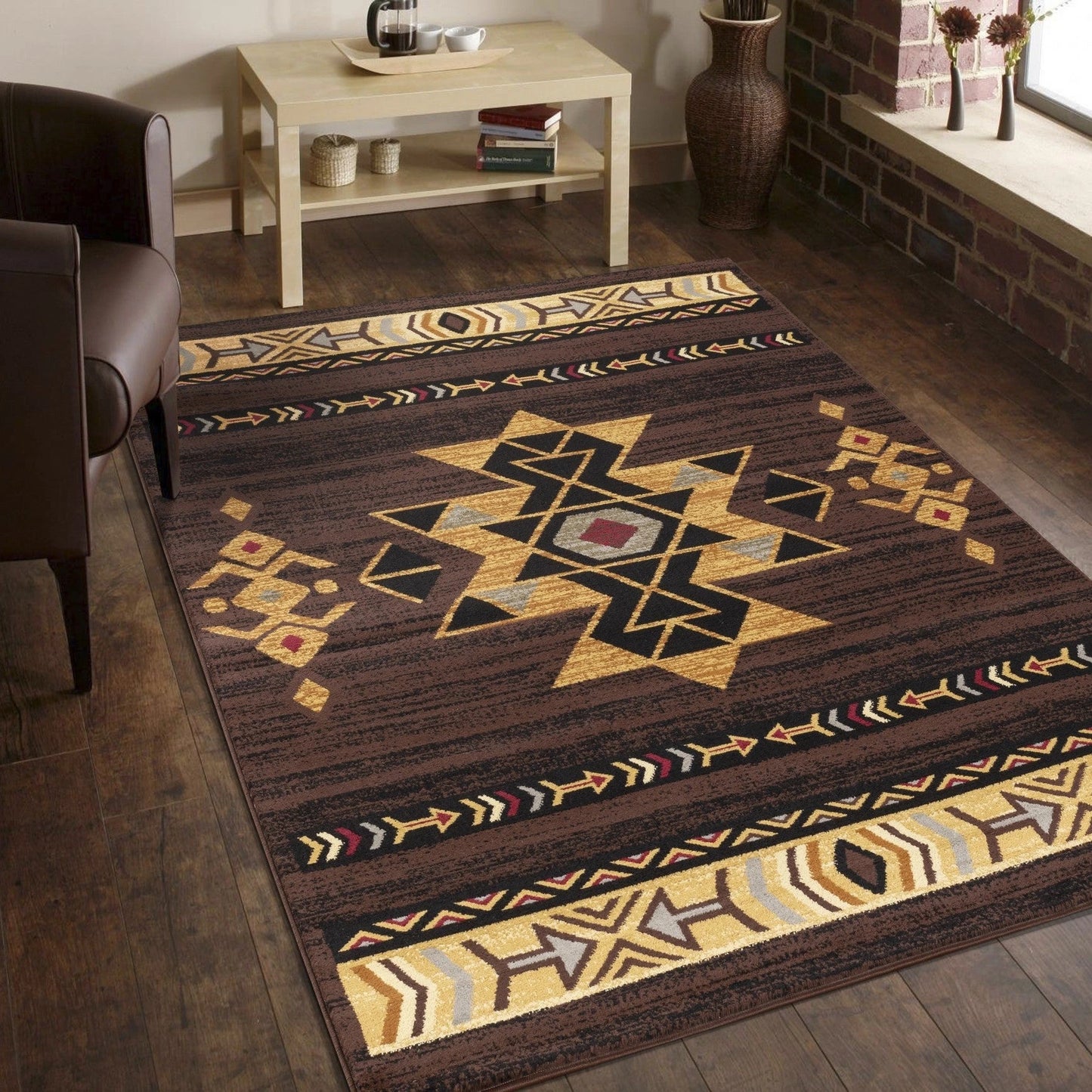 Tribes Brown Southwest Area Rug — YLS4005