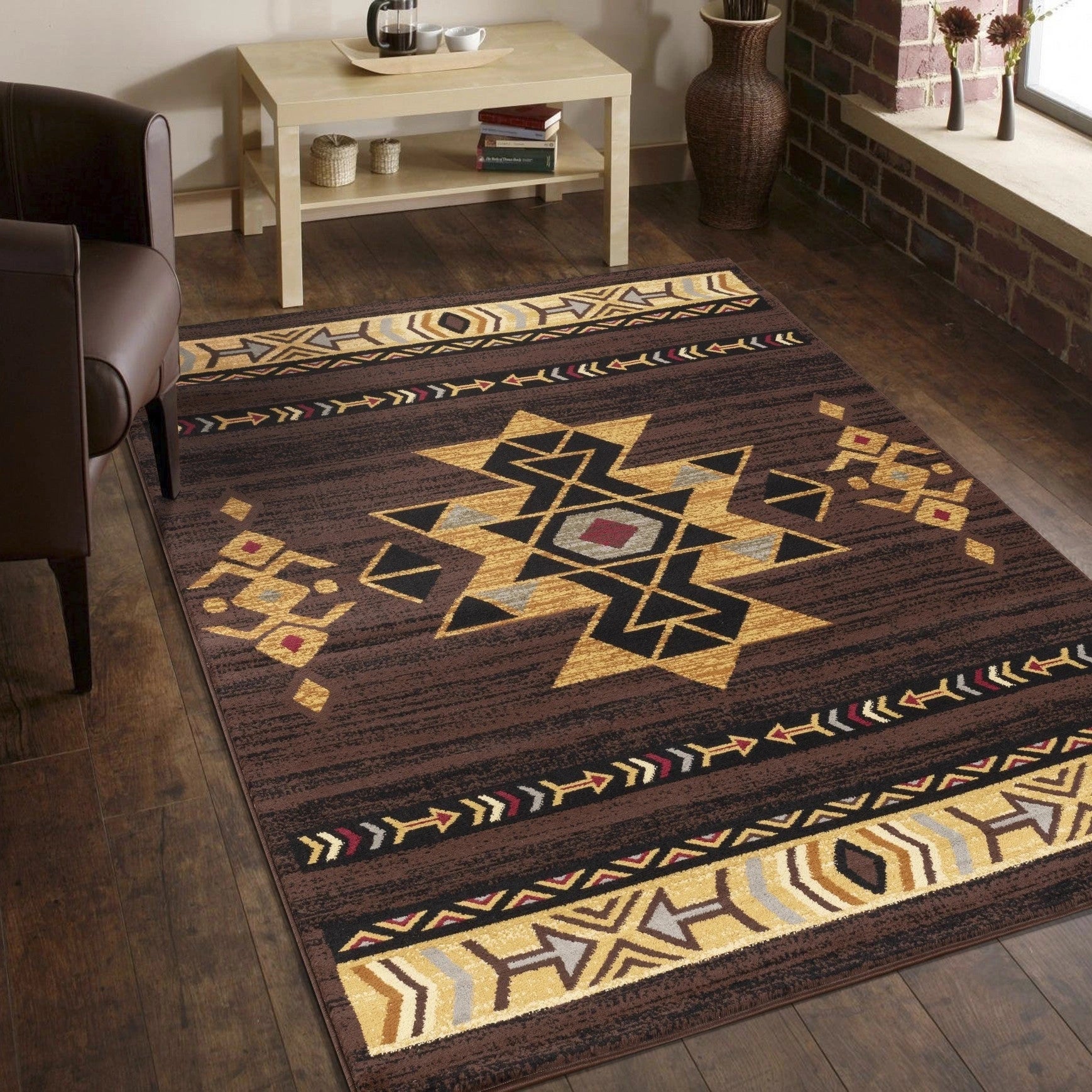 Tribes Brown Southwest Area Rug — YLS4005