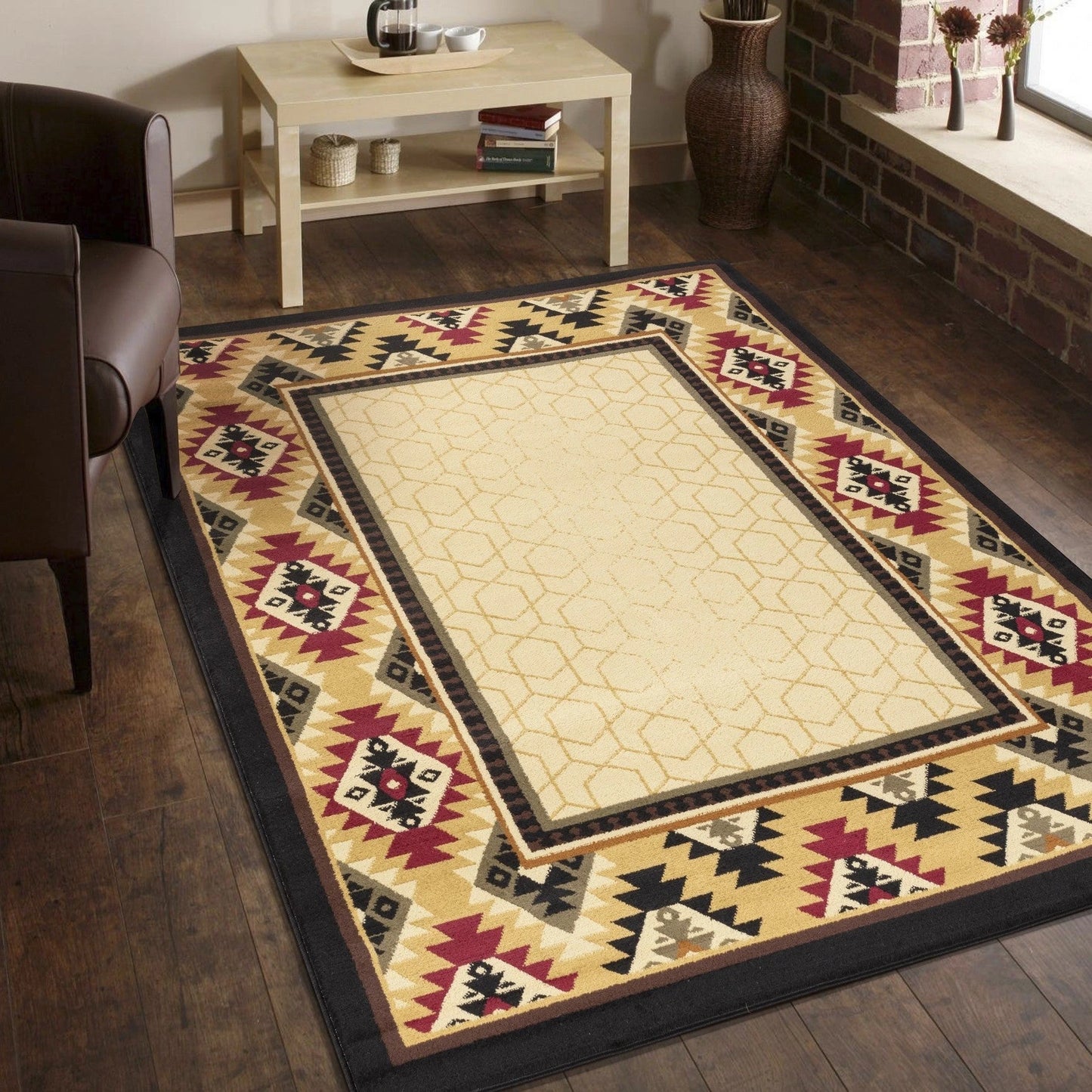 Tribes Cream Southwest Area Rug — YLS4007