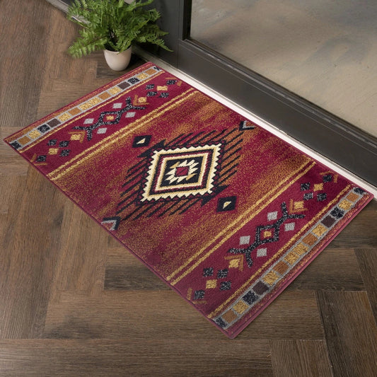 Tribes Red Southwest Area Rug — YLS4002
