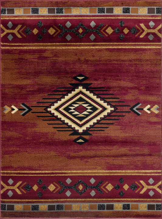 Tribes Red Southwest Area Rug — YLS4002