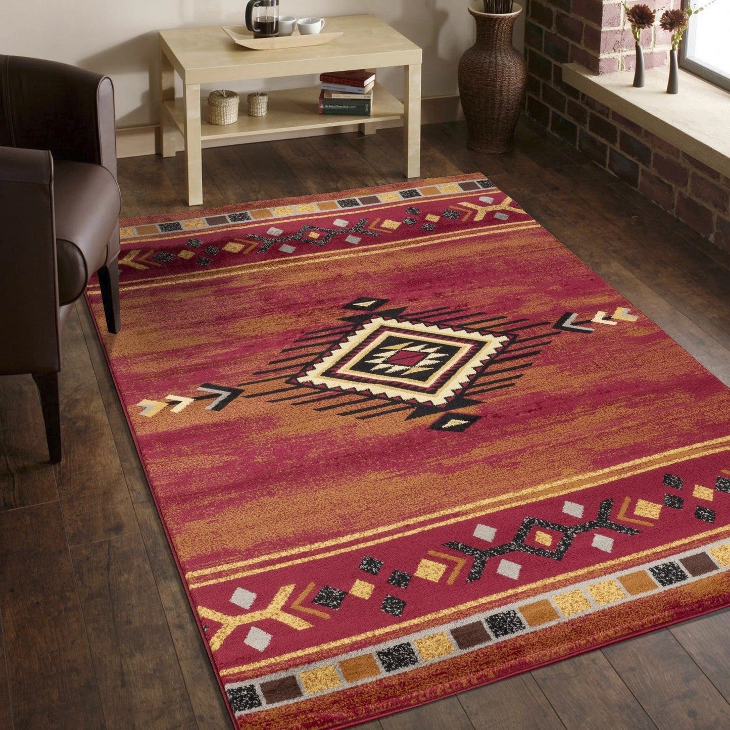 Tribes Red Southwest Area Rug — YLS4002
