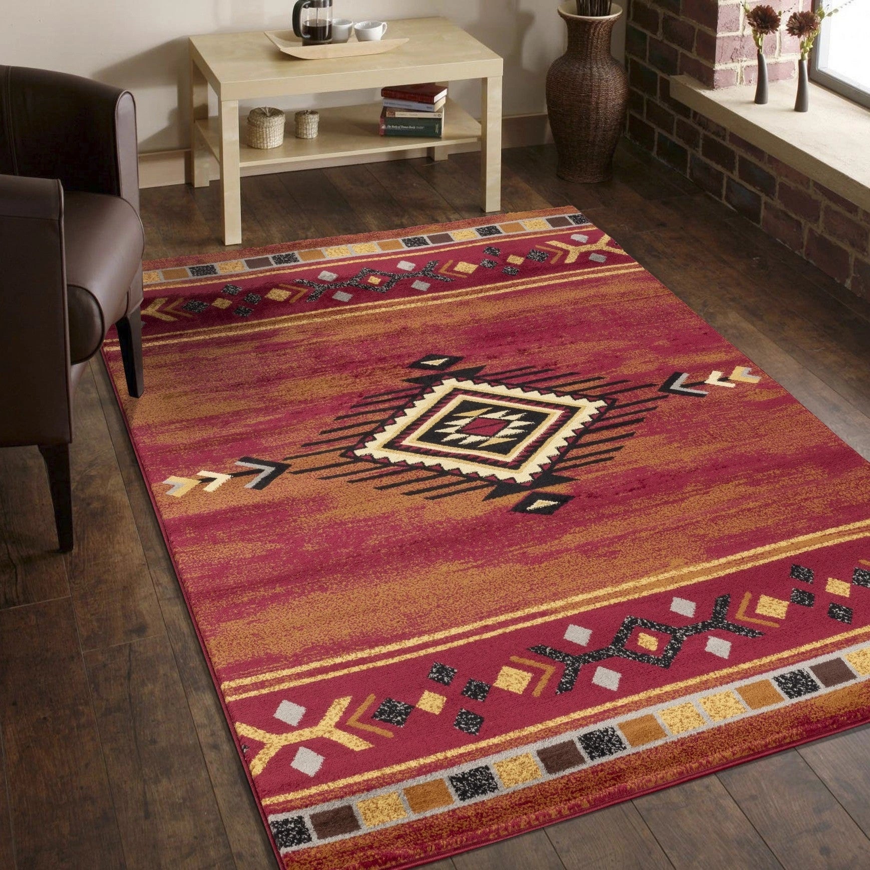 Tribes Red Southwest Area Rug — YLS4002
