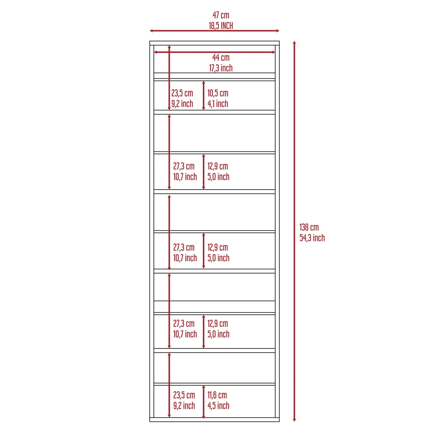 Wall-Mounted Shoe Cabinet with Full-Length Mirror – White – view 7