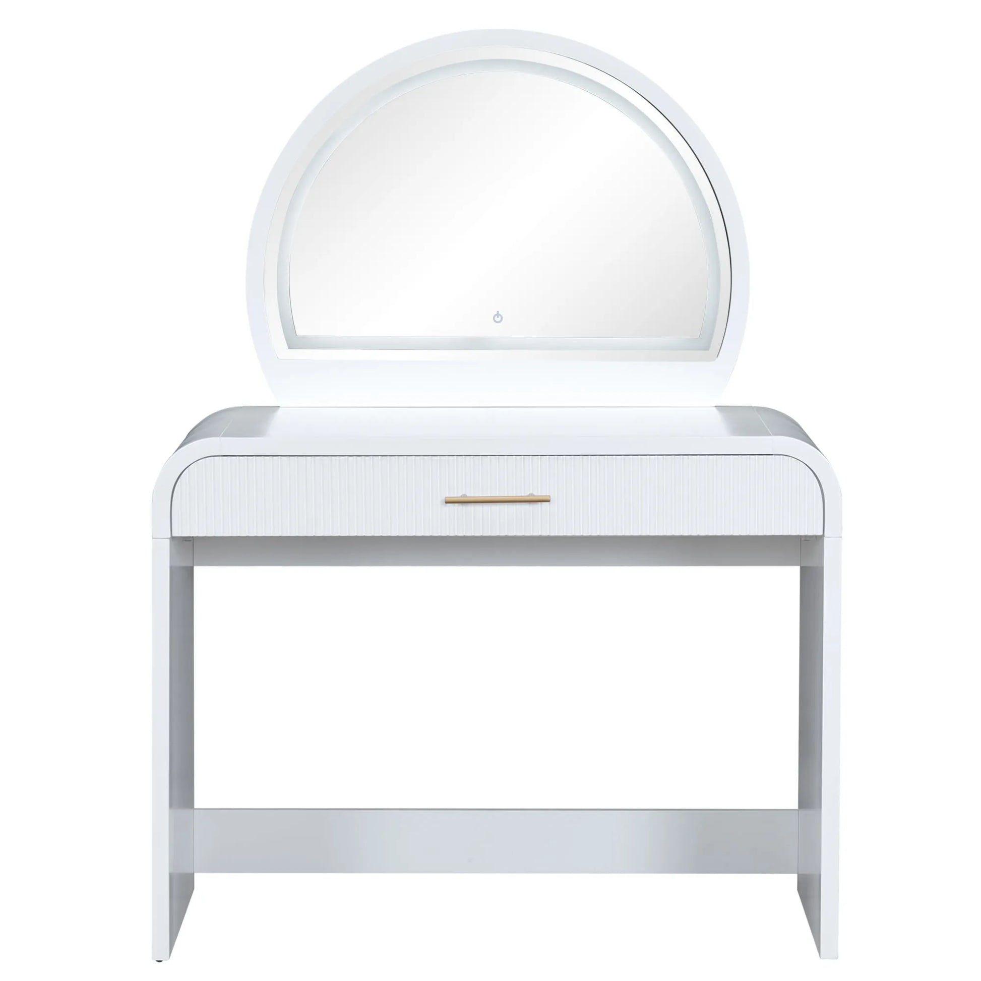 39-Inch Makeup Vanity with Touch-Screen Lighted Mirror – White – view 12